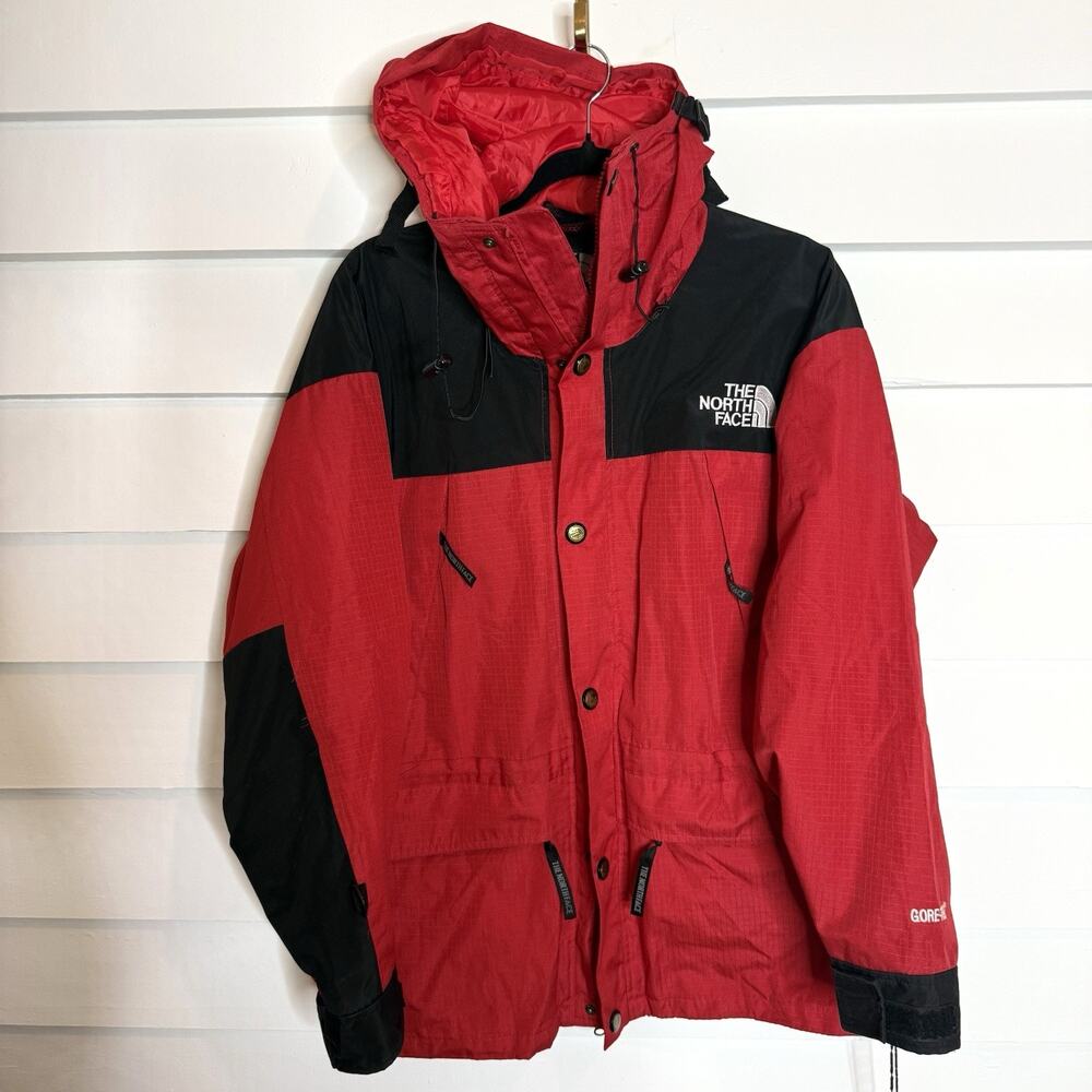 THE NORTH FACE GoreTex Vintage 1980's Mountain Guide Parka Red Jacket Small